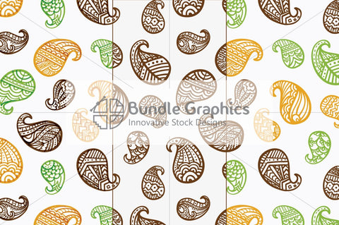 Tileable & scalable vector graphic seamless freehand style pattern pack