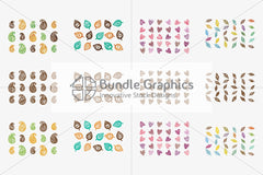 Tileable & scalable vector graphic seamless freehand style pattern pack