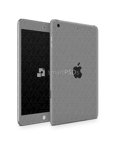 Apple iPad Mini 3 Tablet Skin Design Template (Front-Back Angled)