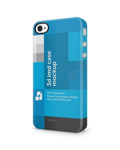 Apple iPhone 4 4s 3d IMD Mobile Case Design Mockup-Left View 2011