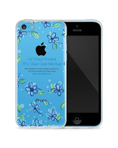 Apple iPhone 5C UV TPU Clear Mobile Case Design Mockup 2013