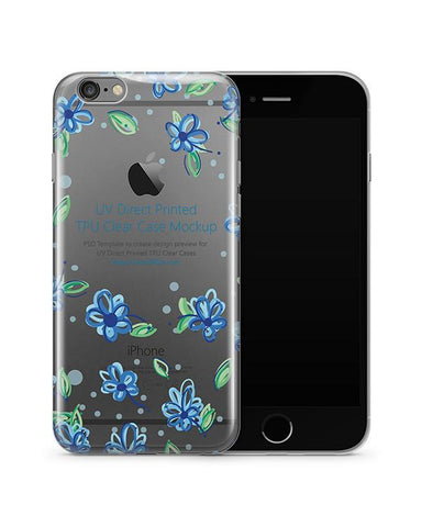 Apple iPhone 6-6S Plus UV TPU Clear Mobile Case Design Mockup 2015