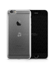 iPhone 6s Plus UV TPU Case with Frosted Edges Design Mockup 2015 (Front-Back angled)
