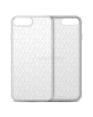 Apple iPhone 7 Plus 2d Rubber Clear Frosted Case Mockup-3 Views