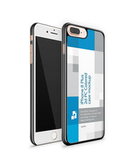 iPhone 8 Plus 2d PC Colored Case Design Mockup 2017 (Front-Back Angled)