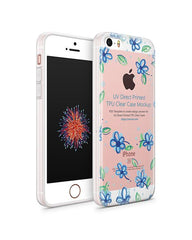 iPhone SE UV TPU Case with Frosted Edges Design Mockup 2016 (Front-Back angled)