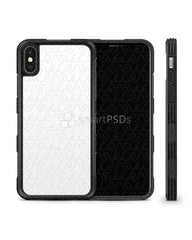 Apple iPhone X 2d ShockProof Rubber Flex Mobile Case Design Mockup 2017