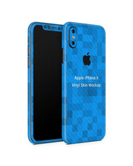 Apple iPhone X Vinyl Skin Design Mockup (Front-Back Angled)