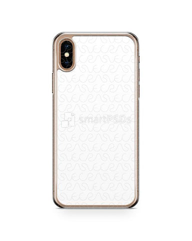 Apple iPhone Xs 2d PC Clear Case Design Mockup 2018