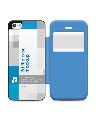 Apple iPhone 5s PU Flip Mobile Case Design Mockup 2013