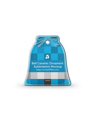 Bell Shape Ceramic Ornament Sublimation Mockup