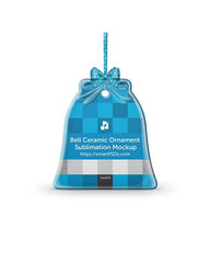 Bell Shape Ceramic Ornament Sublimation Mockup
