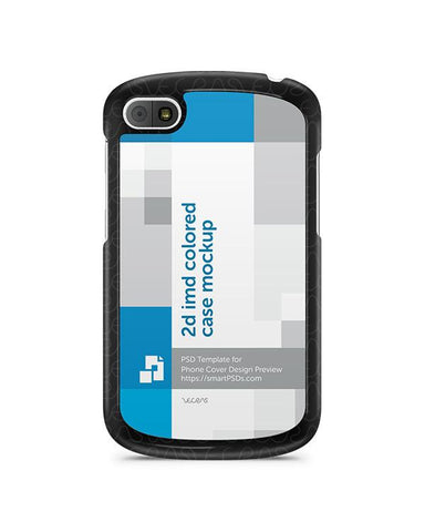 BlackBerry Q10 2d IMD Colored Mobile Case Design Mockup 2013