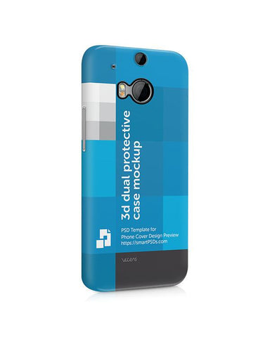 HTC ONE M8 3d IMD Mobile Case Design Mockup 2014