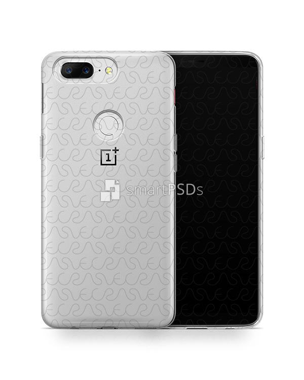 OnePlus 5T UV TPU Clear Case Design Mockup 2017 (Front-Back)