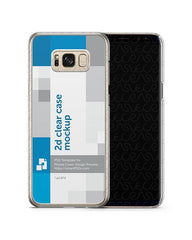 Samsung Galaxy S8-S8 Plus 2d Clear Mobile Case Design Mockup 2017 (Front-Back)