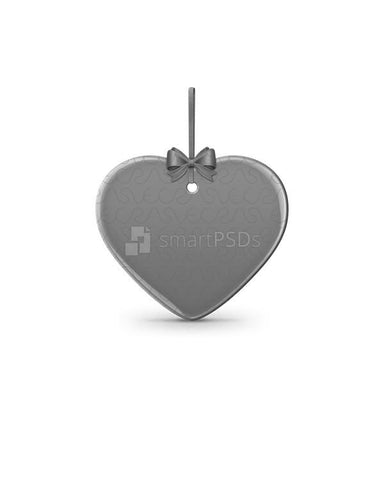 Heart Shaped Ceramic Ornament Sublimation Mockup
