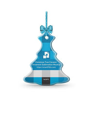 Tree Shaped Ceramic Ornament Sublimation Mockup
