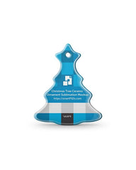 Tree Shaped Ceramic Ornament Sublimation Mockup