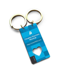 Open Heart Couples Keyring PSD Mockup