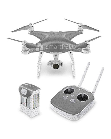 DJI Phantom 4 Drone Vinyl Skin Design Mockup