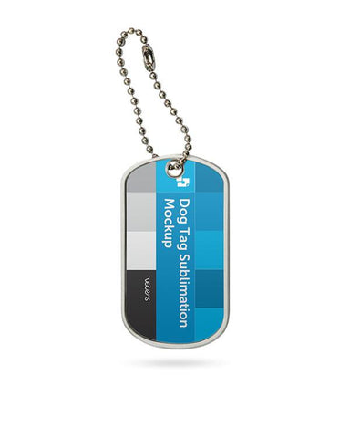 Dog Tag Mockup for Sublimation Design Preview