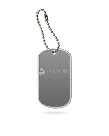 Dog Tag Mockup for Sublimation Design Preview