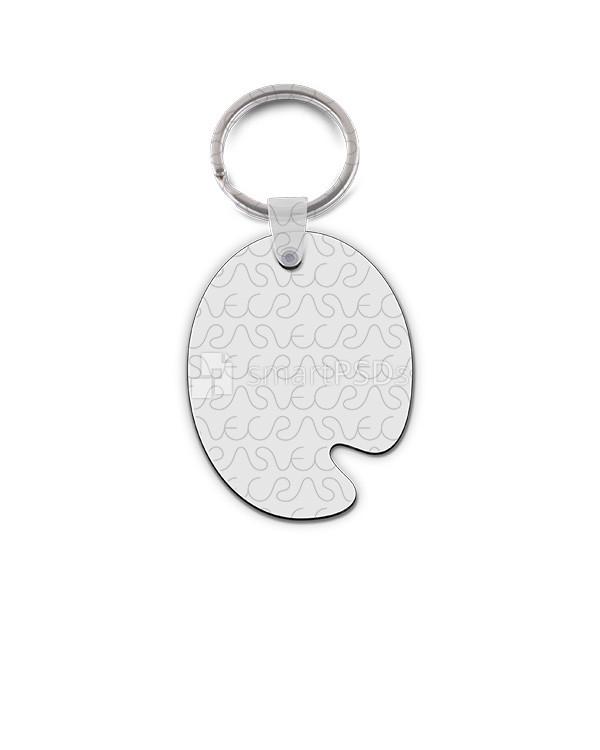 Keyring Artist Palette Mockup - 2 Views