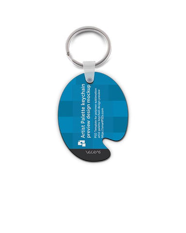 Keyring Artist Palette Mockup - 2 Views
