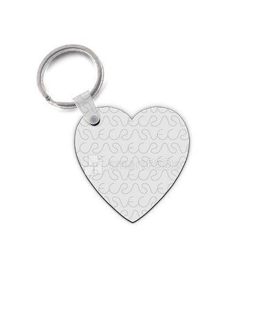 Heart Shape Keyring Design Mockup - 2 Views