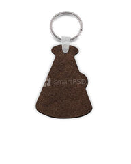 Megaphone Shape Keyring Design Mockup - 2 Views