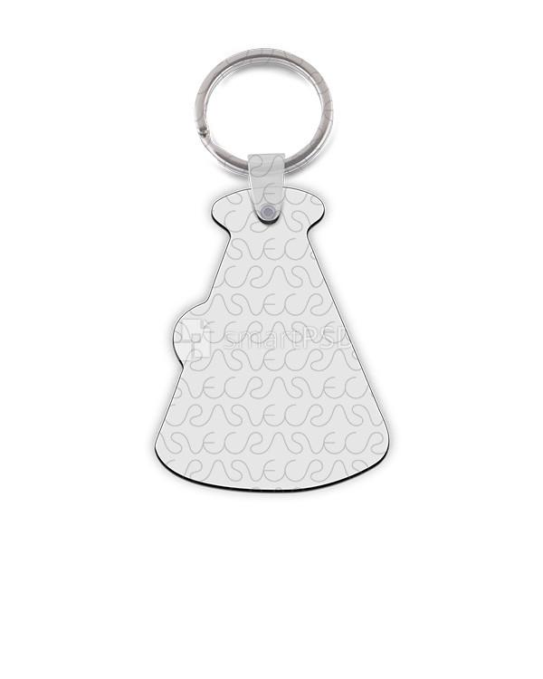 Megaphone Shape Keyring Design Mockup - 2 Views
