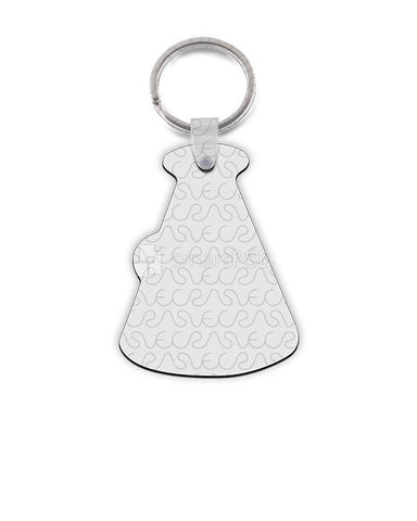 Megaphone Shape Keyring Design Mockup - 2 Views
