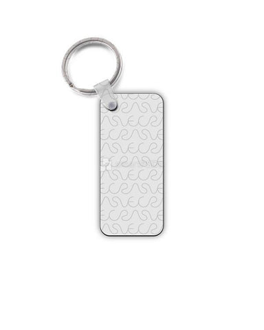 Rectangle Shape Keyring Design Mockup - 2 Views