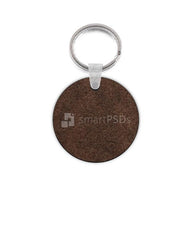 Round Shape Keyring Design Mockup - 2 Views