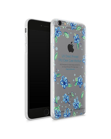 iPhone 6s Plus UV TPU Case with Frosted Edges Design Mockup 2015 (Front-Back angled)