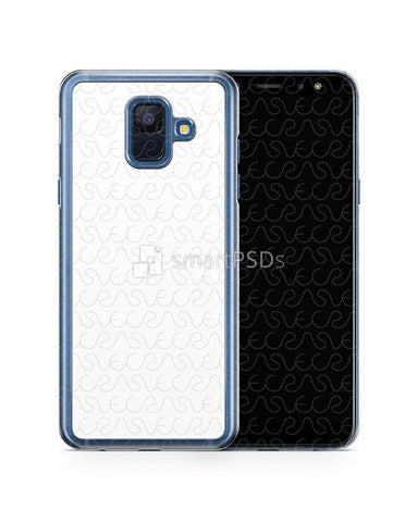 Samsung Galaxy A6 2d PC Clear Case Design Mockup 2018