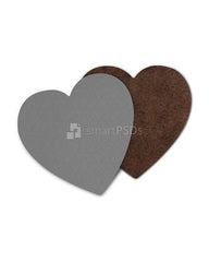 Heart Shape Coasters Design Mockup