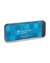 Metal Geometry Box Design Mockup