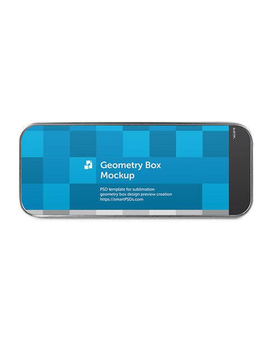 Metal Geometry Box Design Mockup