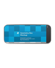 Metal Geometry Box Design Mockup