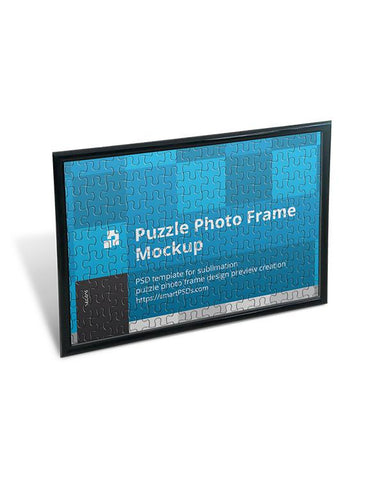 Puzzle Photo Frame Design Mockup