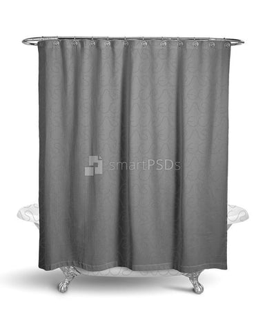 Shower Curtain Mockup for Sublimation Preview Design