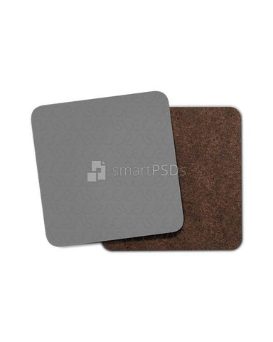 Square Shape Coasters Mockup for Sublimation Preview Design