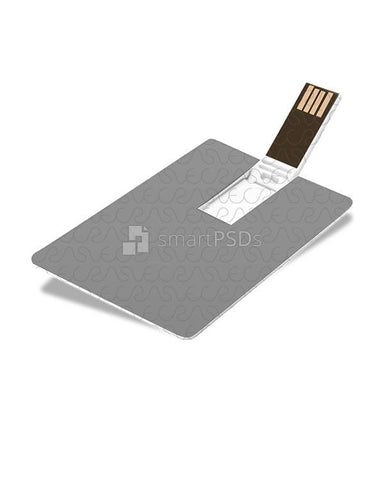 Plastic USB  Flash Card Mockup