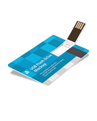 Plastic USB  Flash Card Mockup