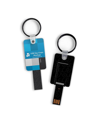USB Stick Keyring Mockup