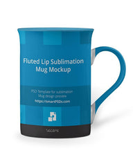 Fluted Lip Sublimation Mug Mockup