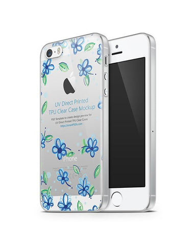 Apple iPhone 5S TPU Clear Mobile Case Design Mockup - 2013