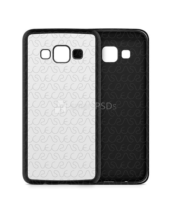 Samsung Galaxy A3 2015 2d Rubber Flex Mobile Case Design Mockup  2014